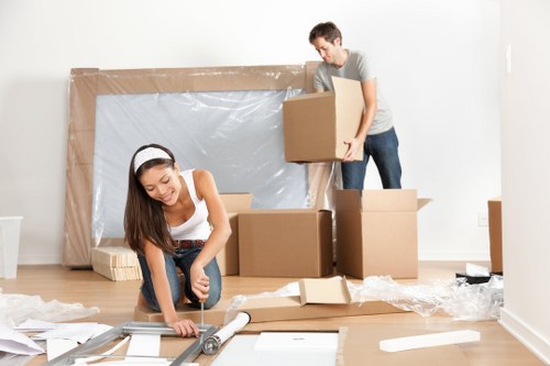 Retail stock and furniture prepared for relocation in Walthamstow