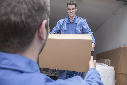 House removal team preparing a move in Walthamstow