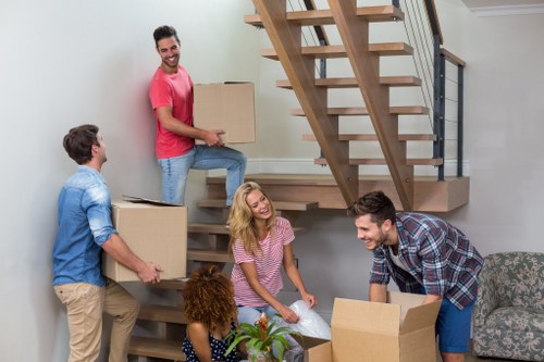 House movers handling a residential move in Walthamstow