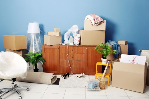 Walthamstow man and van team preparing belongings safely for transport