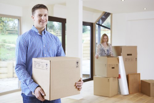 Careful unloading of furniture and boxes at a Walthamstow property
