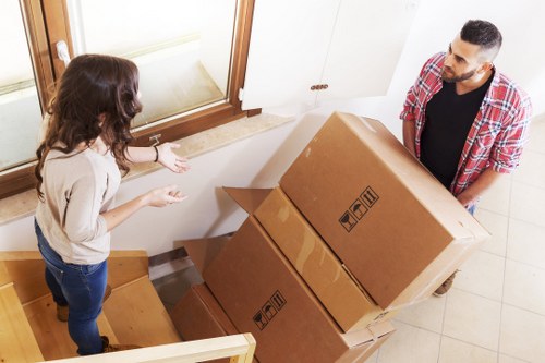 Business relocation team handling office furniture in Walthamstow