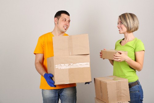 Van securely loaded with equipment for transport